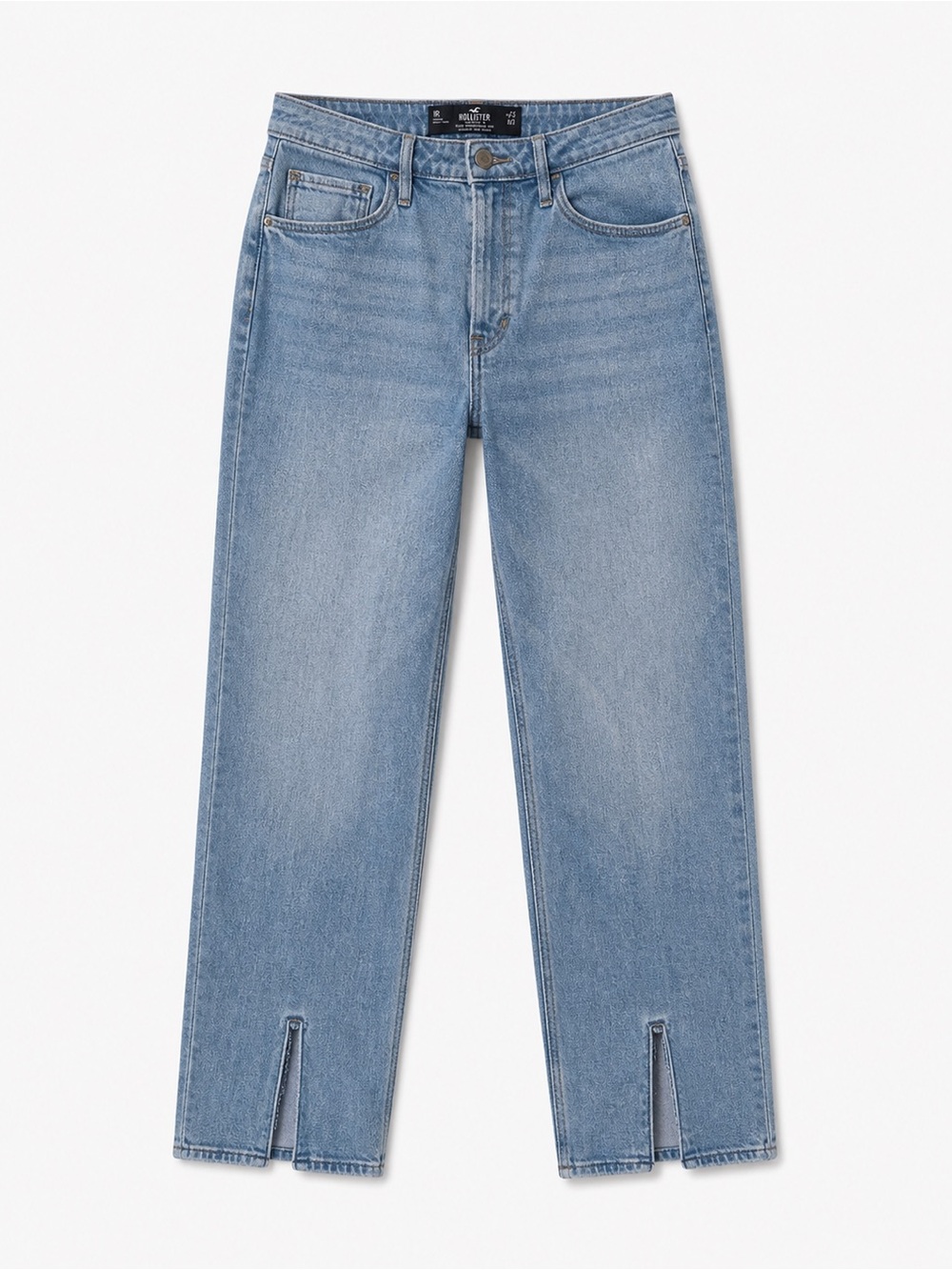 Hollister Ultra High-Rise Dad Jeans Light Wash Slit W25